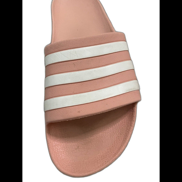 ADIDAS Adilette Lite Womens Slide Sandals Coral Peach Pink Sporty Size US 10 $49 - Picture 8 of 14